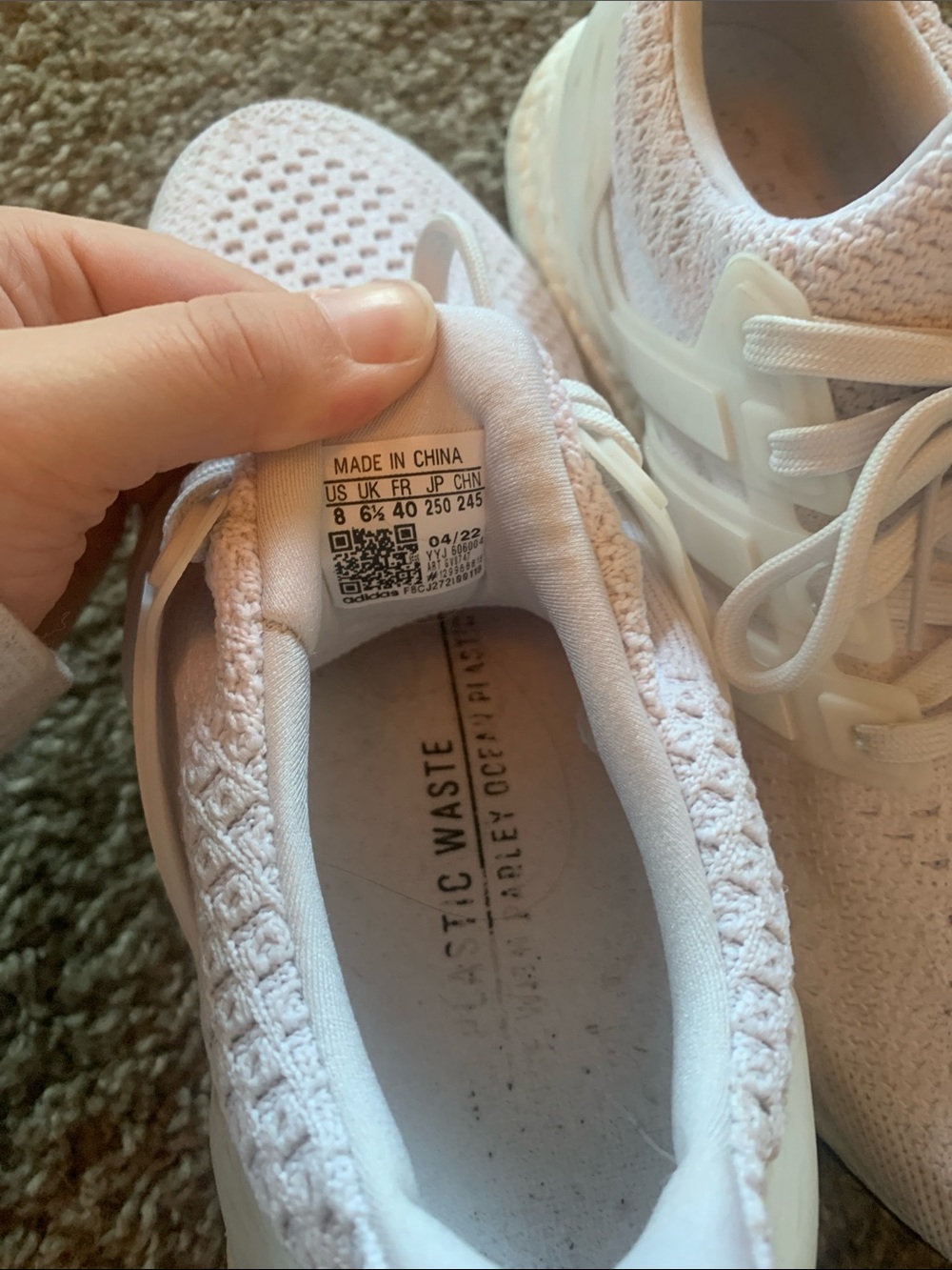 adidas Women’s Ultra Boost Running Sneakers - White - Picture 5 of 6